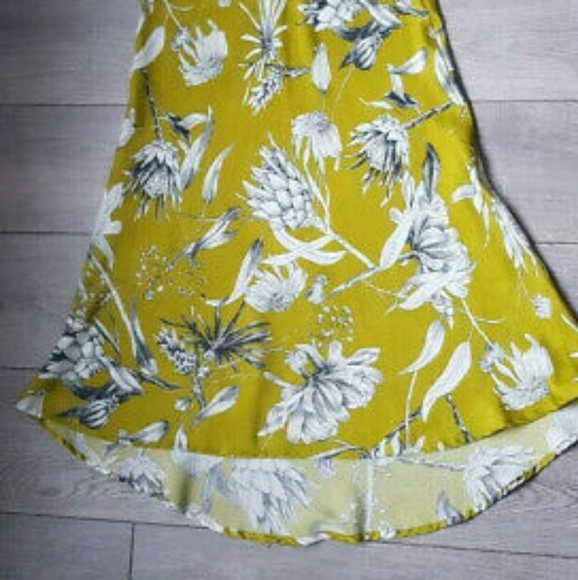 ZARA OLIVE GREEN pencil satin skirt - Picture 7 of 12